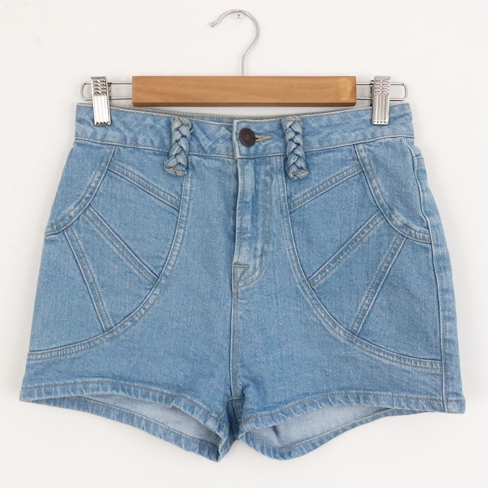 UO BDG Boho High Rise Sunray Blue Demin Jean  Short 26